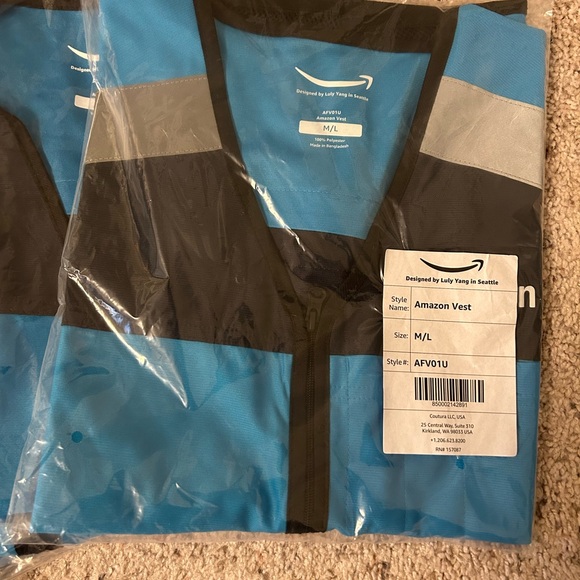 Amazon DSP/Flex High Vis Outer Vest Zip Up M/L - Picture 3 of 3